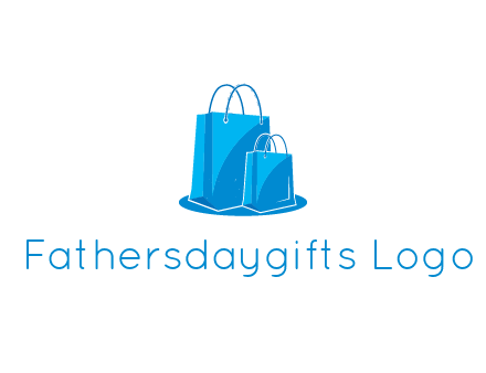 digital shopping bags together