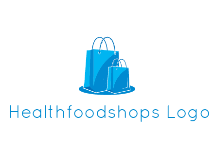 digital shopping bags together