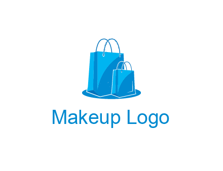 digital shopping bags together