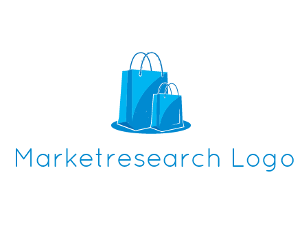 digital shopping bags together