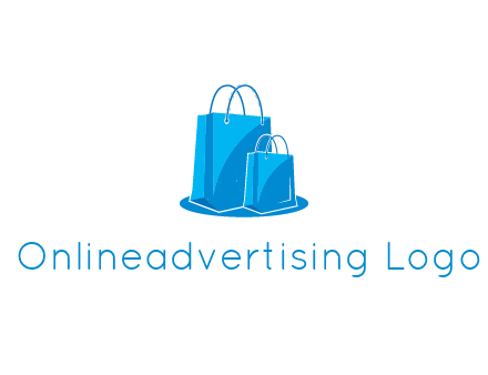 digital shopping bags together