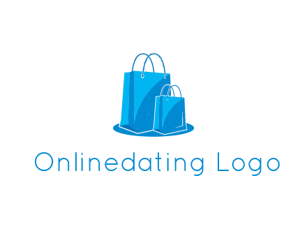 digital shopping bags together