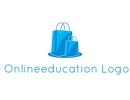 digital shopping bags together