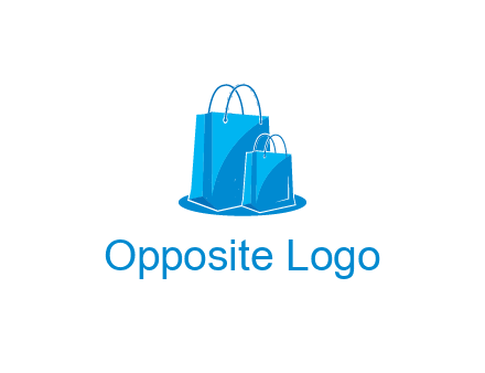 digital shopping bags together