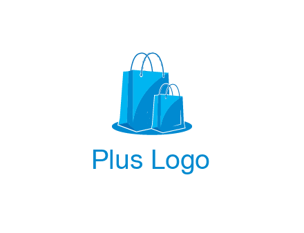 digital shopping bags together
