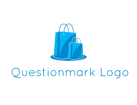 digital shopping bags together