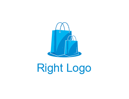digital shopping bags together