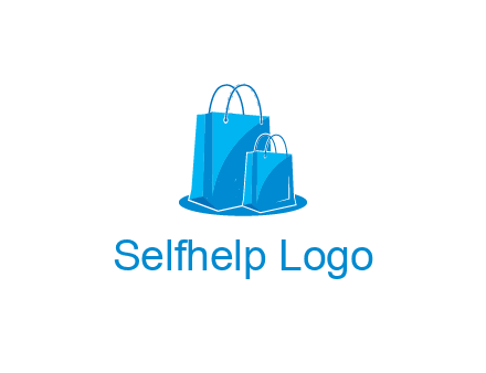 digital shopping bags together