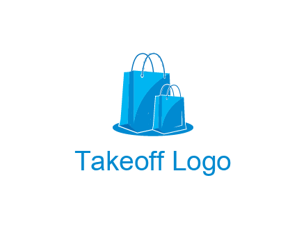 digital shopping bags together