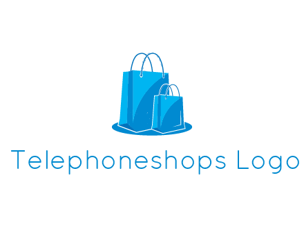 digital shopping bags together