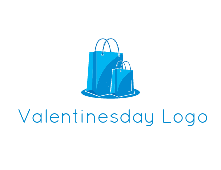 digital shopping bags together