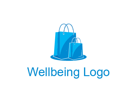 digital shopping bags together