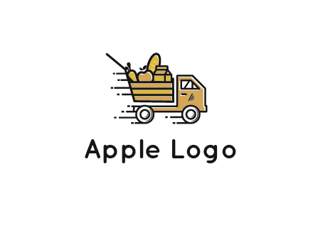 truck carrying groceries