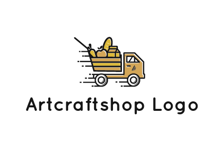 truck carrying groceries