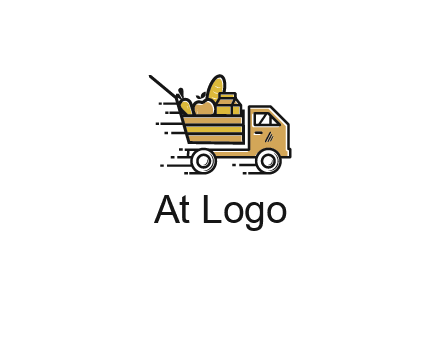 truck carrying groceries