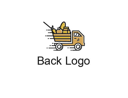 truck carrying groceries