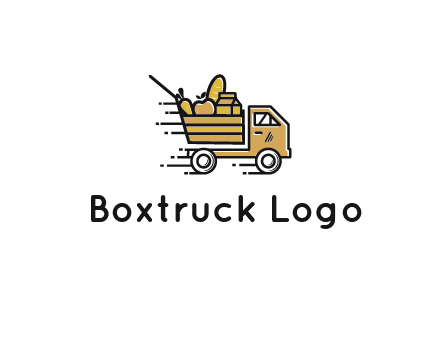 truck carrying groceries