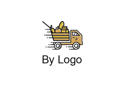 truck carrying groceries
