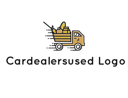 truck carrying groceries