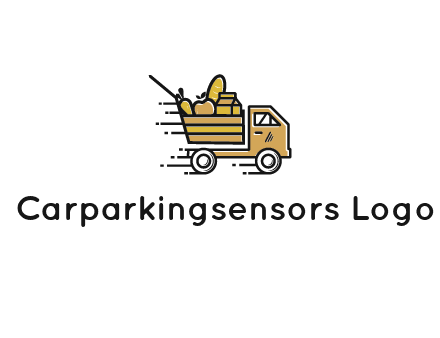 truck carrying groceries