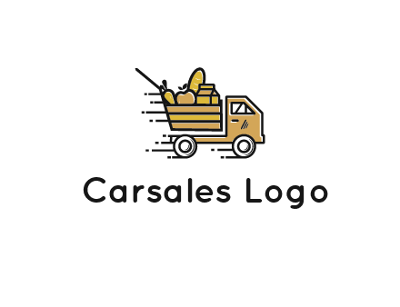 truck carrying groceries