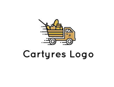 truck carrying groceries