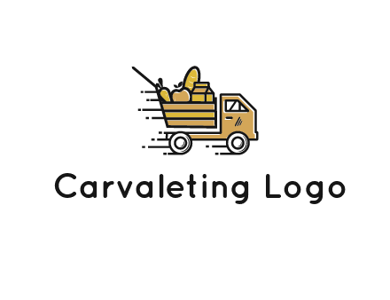 truck carrying groceries