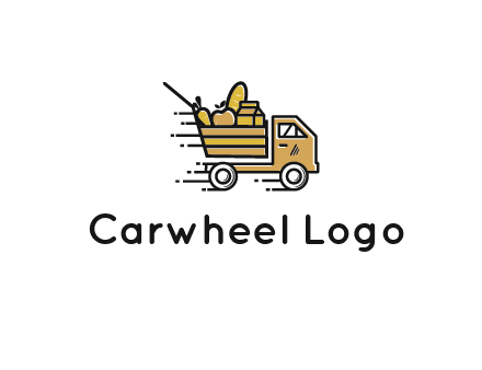 truck carrying groceries