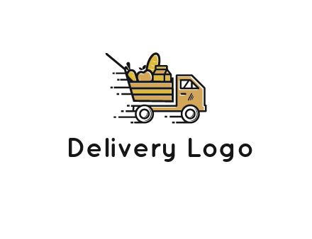 truck carrying groceries