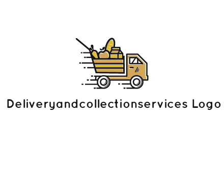 truck carrying groceries