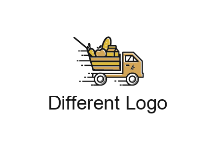 truck carrying groceries