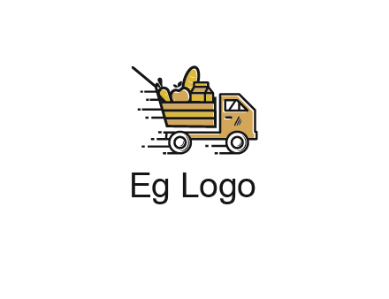 truck carrying groceries