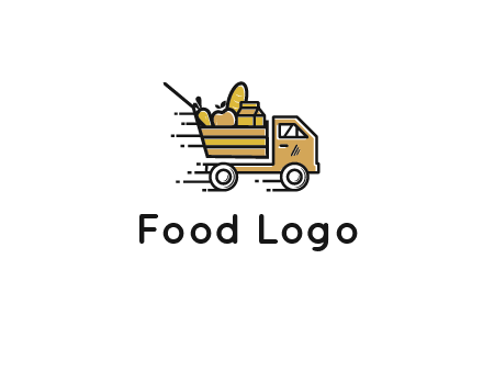 truck carrying groceries