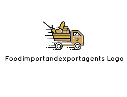 truck carrying groceries