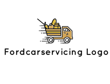 truck carrying groceries