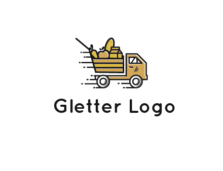 truck carrying groceries