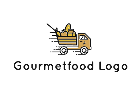 truck carrying groceries
