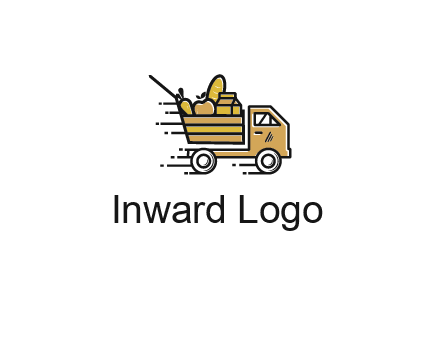 truck carrying groceries