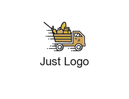 truck carrying groceries