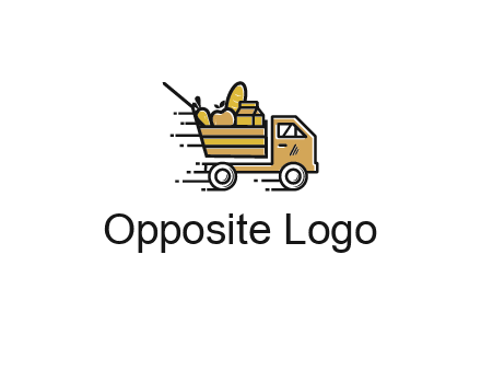 truck carrying groceries