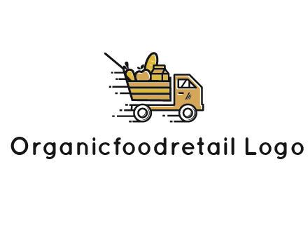 truck carrying groceries