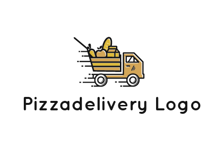 truck carrying groceries