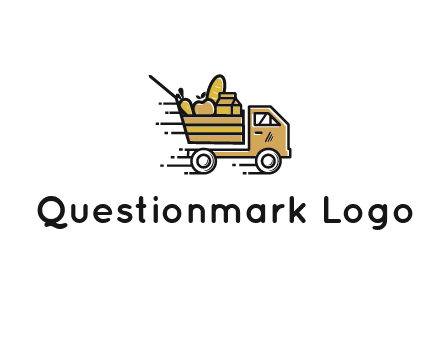 truck carrying groceries