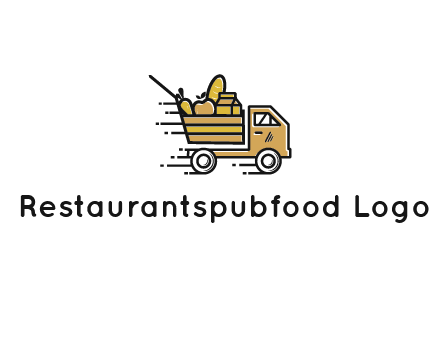 truck carrying groceries