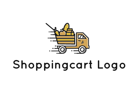 truck carrying groceries