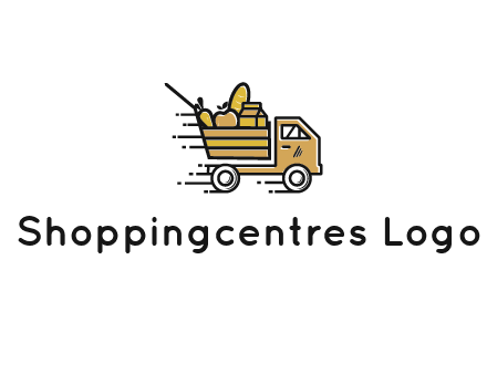 truck carrying groceries