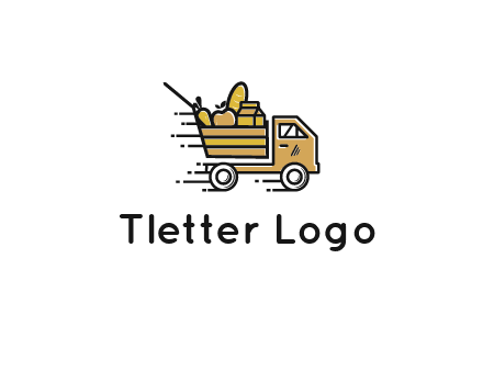 truck carrying groceries
