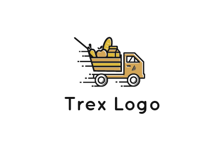 truck carrying groceries