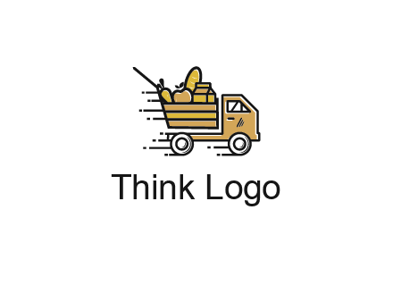 truck carrying groceries