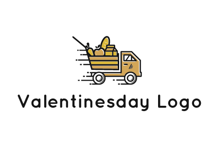 truck carrying groceries